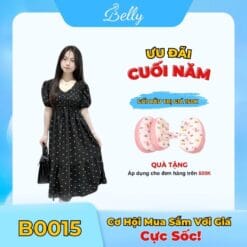 Váy bầu hoạ tiết nơ